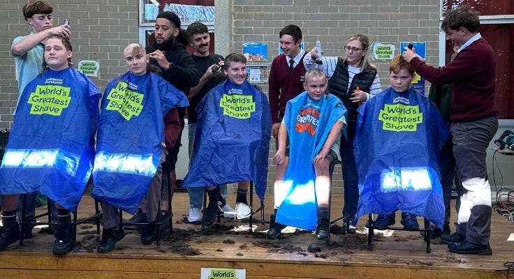 Image of some of our students participating in the World's Greatest Shave.
