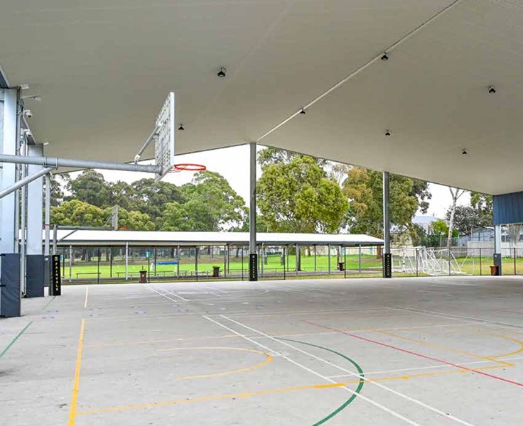 Image of the proposed upgrade to brand new COLA over our futsal court.